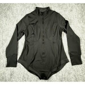 Phoenix Active Womens 2XL Black Half Zip Long Sleeve Swimsuit Bodysuit NWT